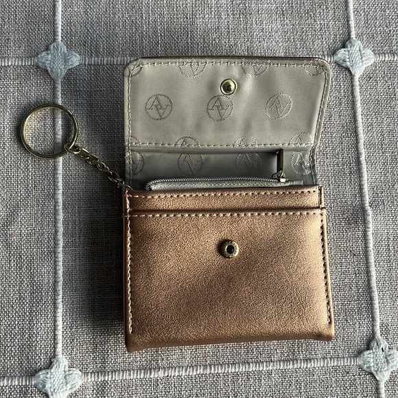 Adrienne Vittadini Rose Gold Card Wallet - Picture 2 of 5